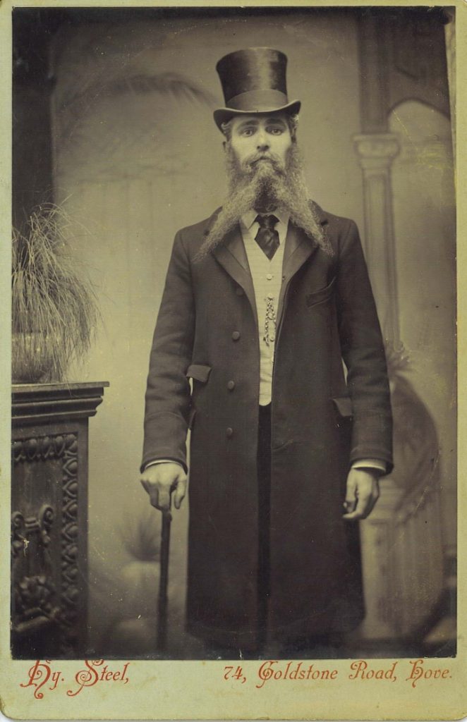 Man with a Victorian beard in Brighton (1895)